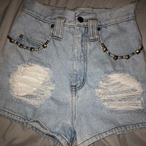 denim shorts